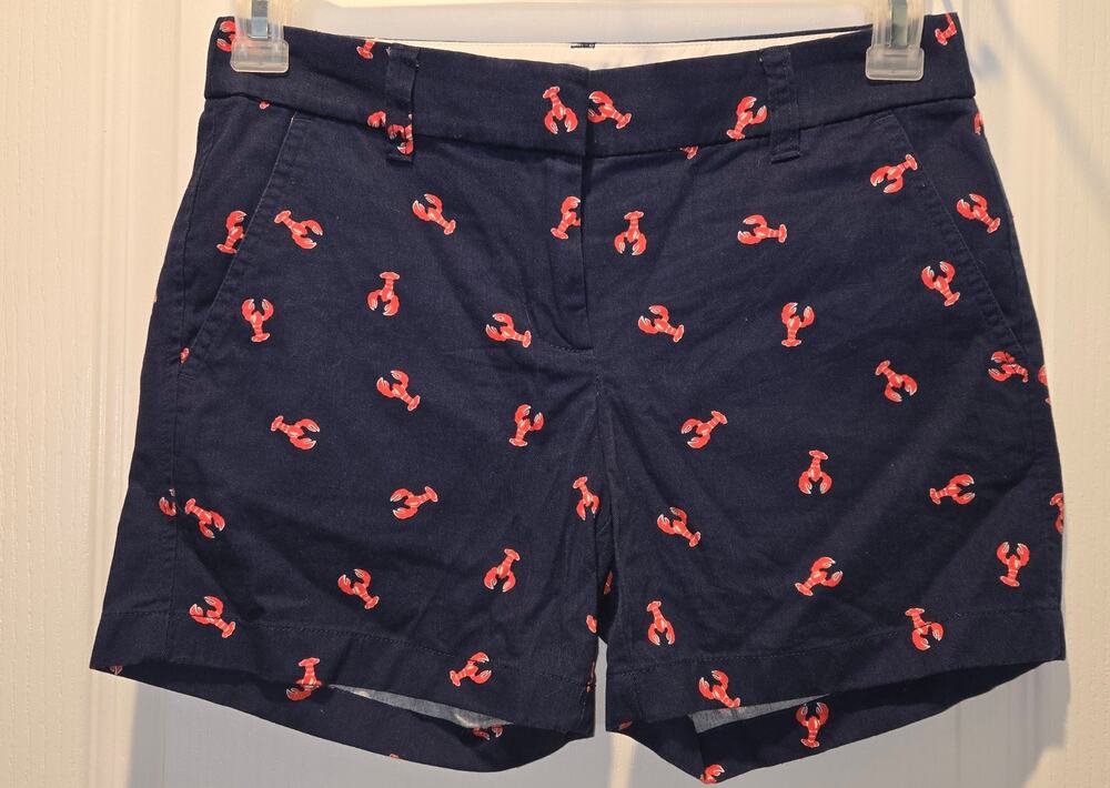 J.Crew Factory Lobster shorts sz 0